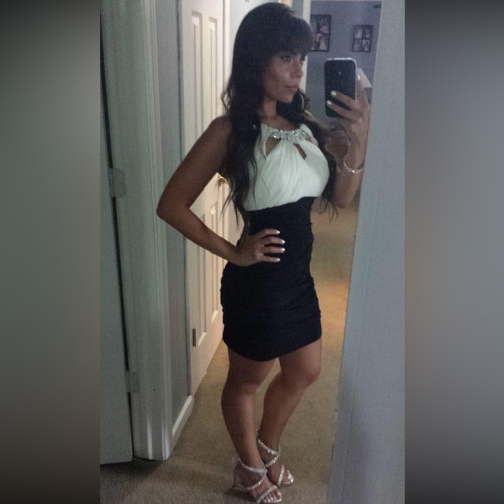 Black and white dress